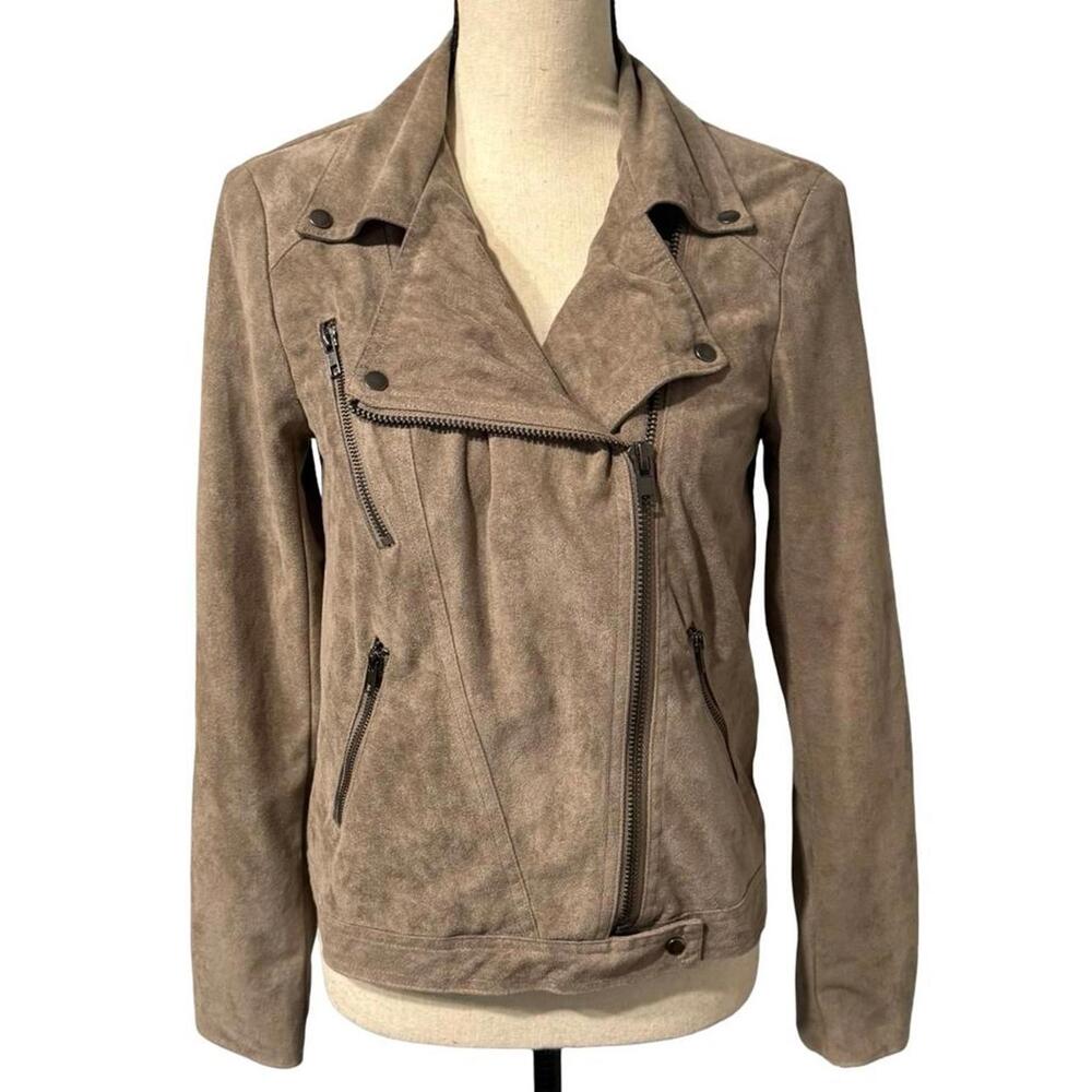 Lush Taupe Faux Suede Jacket Size S